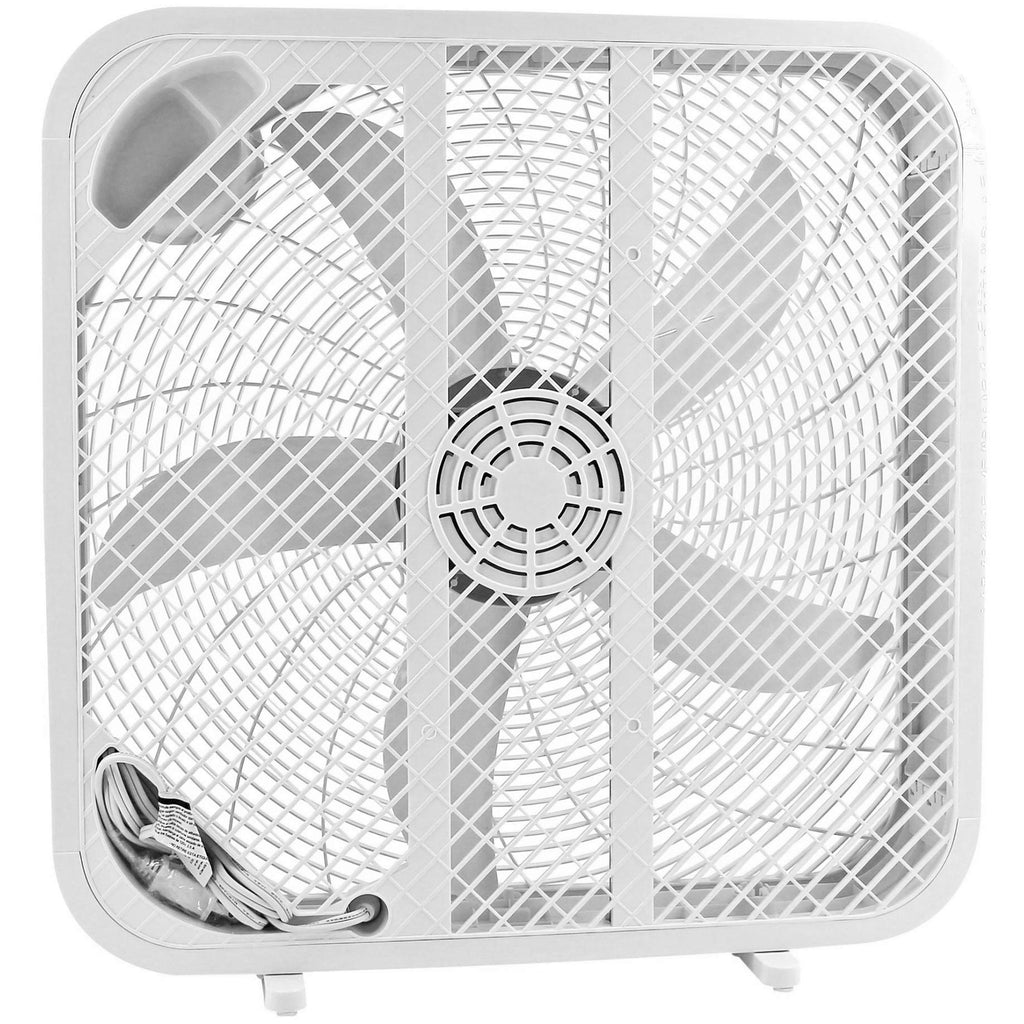 20" Box Fan, 3 Settings, Carry Handle, White Z834249