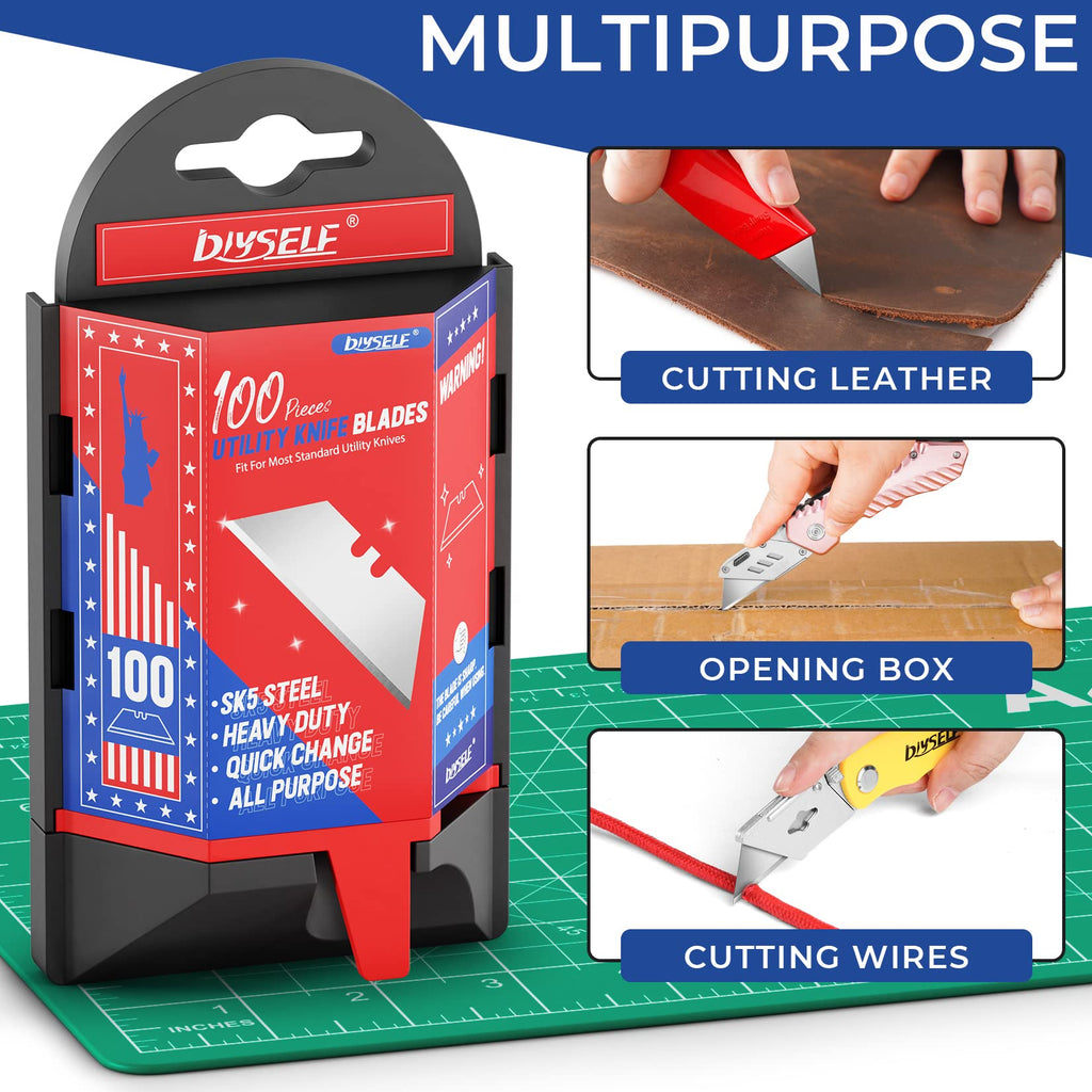 Utility Knife Blades 100 Pack with Dispenser N7427