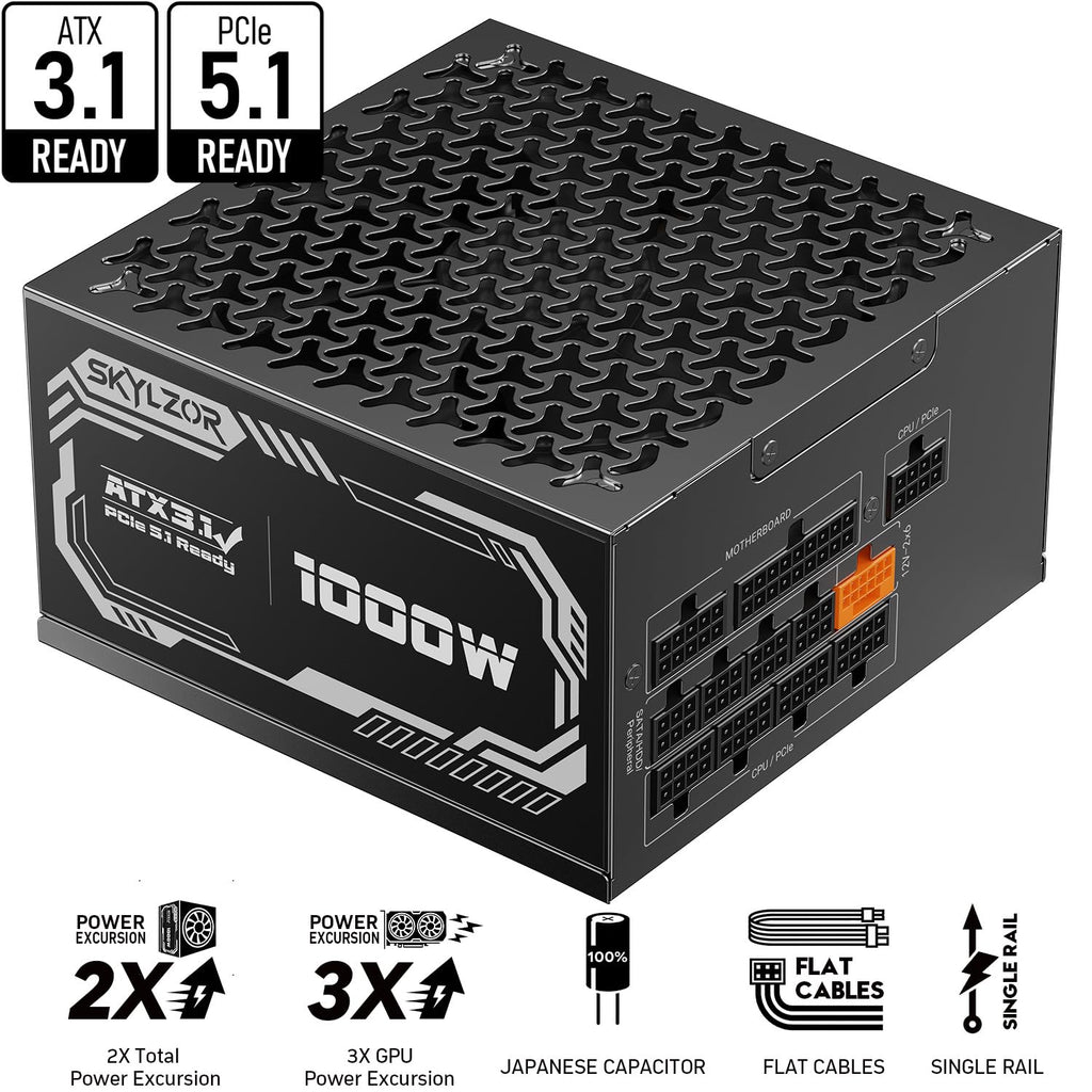 1000W Fully Modular 80+ Gold Certified ATX 3.1 Power Supply V535972