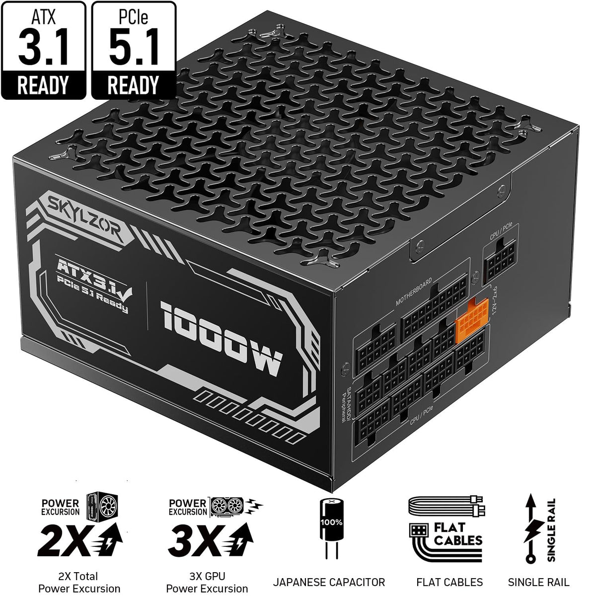 1000W Fully Modular 80+ Gold Certified ATX 3.1 Power Supply V535972