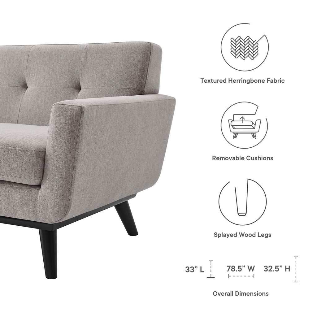 78 Inch Light Upholstered Loveseat G733866