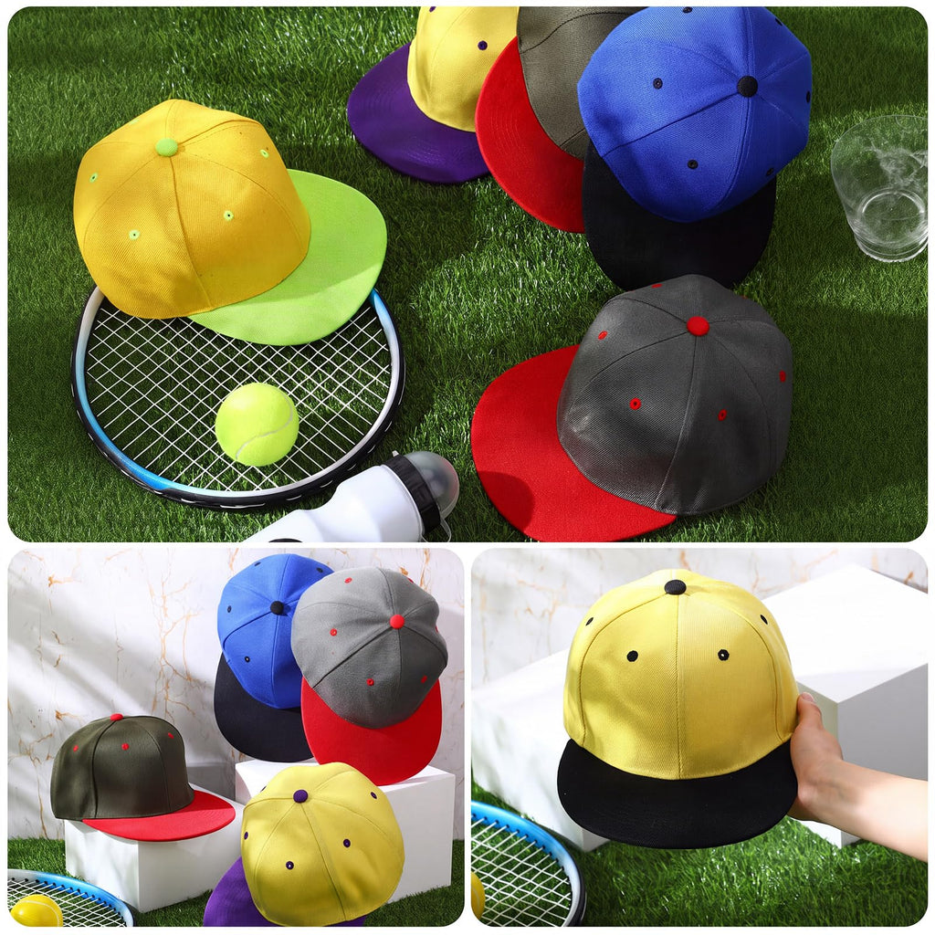 30 Pcs Flat Bill Snapback Hats Bulk Adjustable D589176