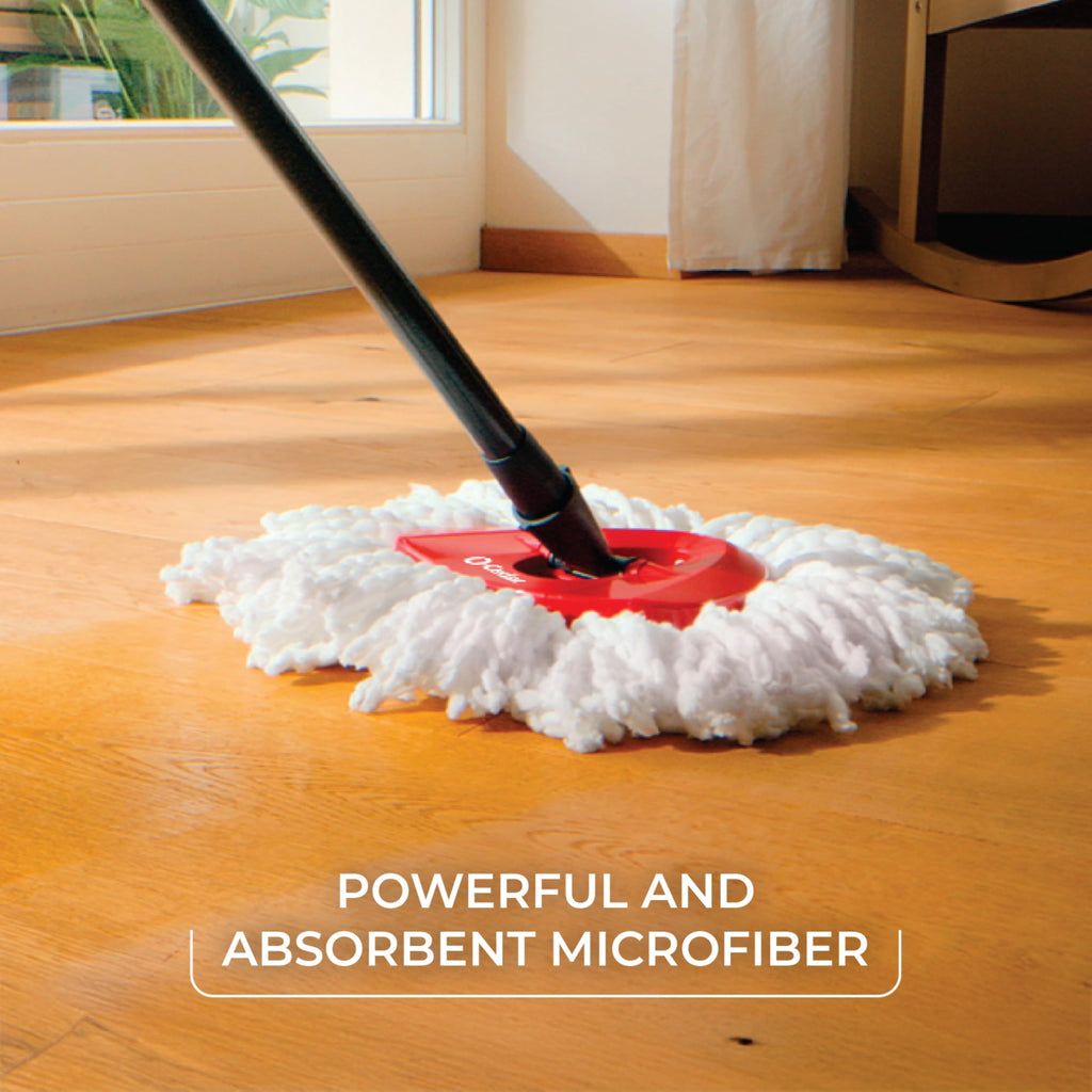 Microfiber Spin Mop & Bucket Floor Cleaning System with 2 Refills A762