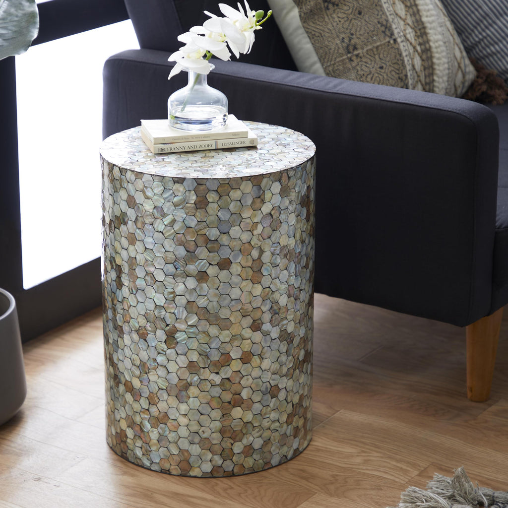 14" x 14" x 20" Multi Colored Mosaic Side Table J791710