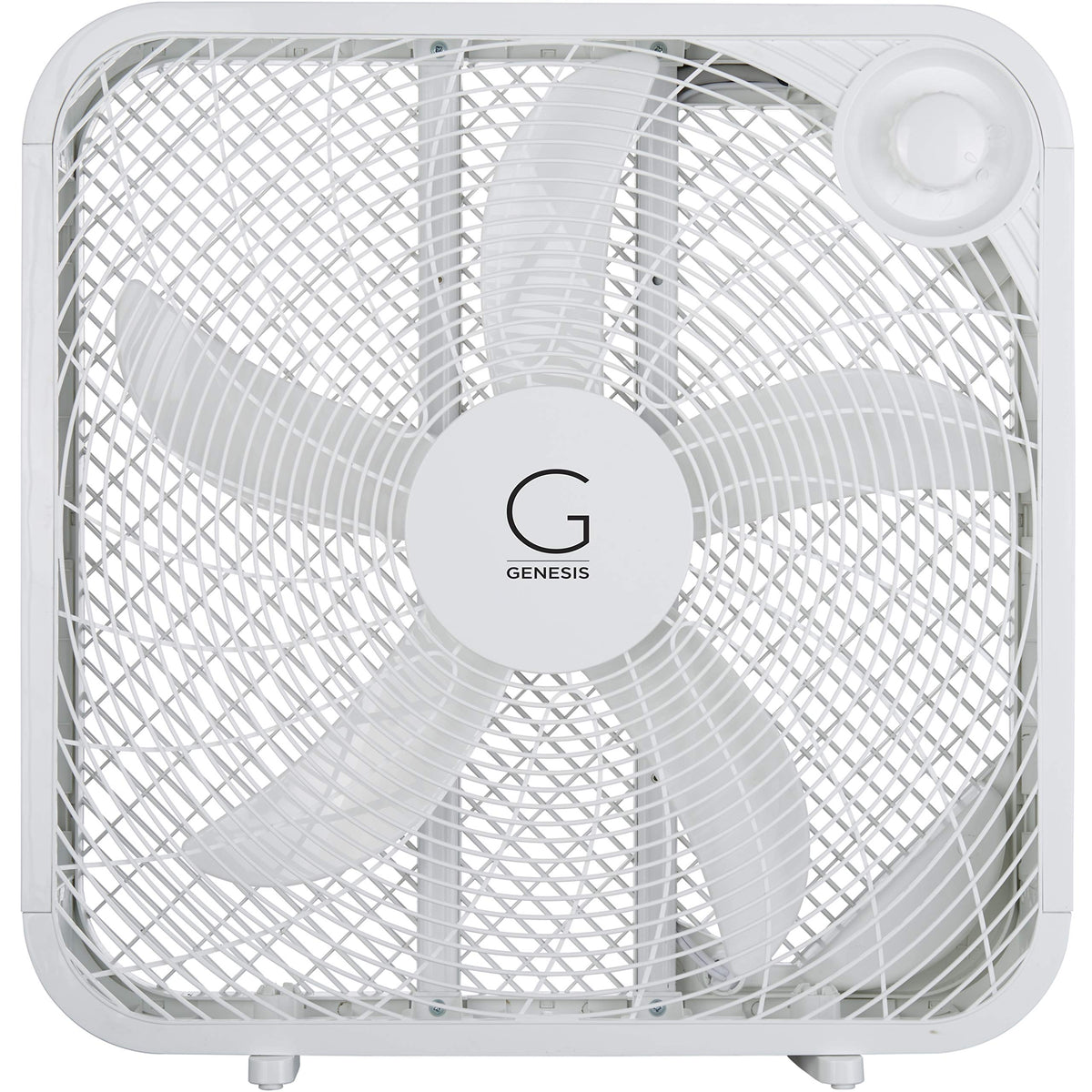 20" Box Fan, 3 Settings, Carry Handle, White Z834249
