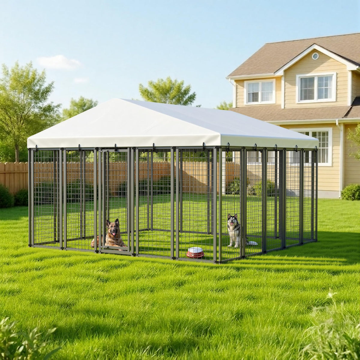 10x10 ft Heavy Duty Outdoor Dog Kennel R12266