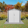 6x3.6FT Metal Outdoor Storage Shed with Lockable Door and Clear Window M343972
