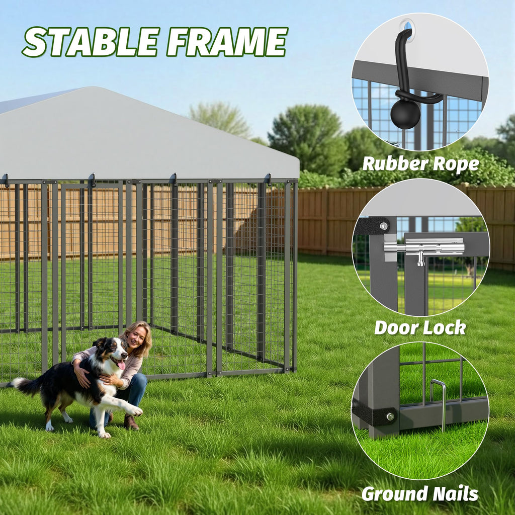10x10 ft Heavy Duty Outdoor Dog Kennel R12266