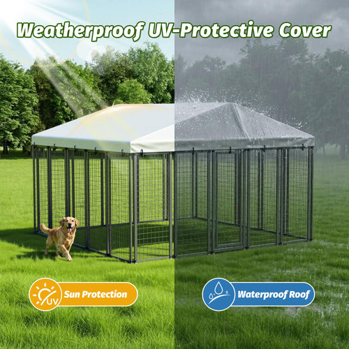 10x10 ft Heavy Duty Outdoor Dog Kennel R12266