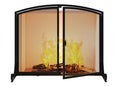 Black Steel Fireplace Screen with Doors S168